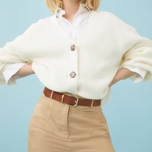 White Knitted H&M Cardigan